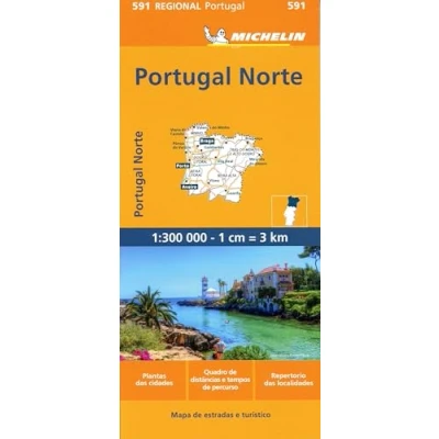 Image of Portugal Norte Michelin Regional Map 591: (Michelin Maps, 591)
