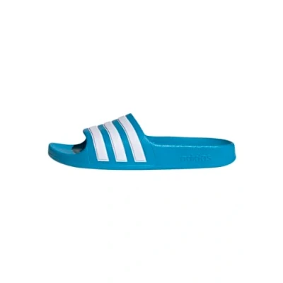 Image of adidas Unisex Kids Adilette Aqua K Gymnastics Shoe, Solar Blue Ftwr White Blue, 11 UK Child