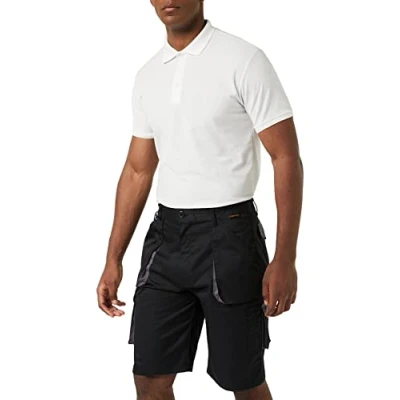 Image of Portwest Texo Contrast Shorts, Size: M, Colour: Black, TX14BKRM