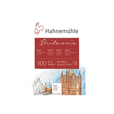 Image of Hahnemühle 4 sided glued pad Britannia 30x40 cm 300 g/m² 12 sheets fine grain