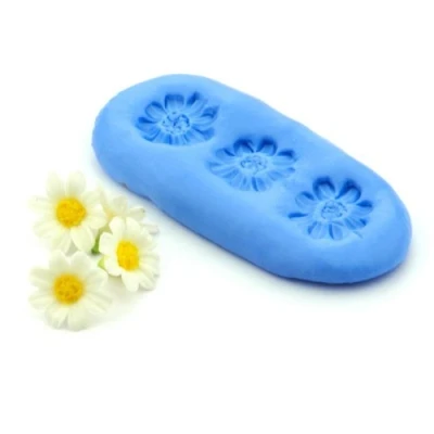 Image of MyTinyWorld Dolls House Miniature Triple Daisy Silicone Mould