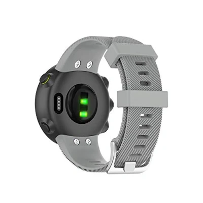 Image of Compatible with Garmin Forerunner 45/ 45S Bands, Silicone Replacement Watchband for Running Watch (Grey)