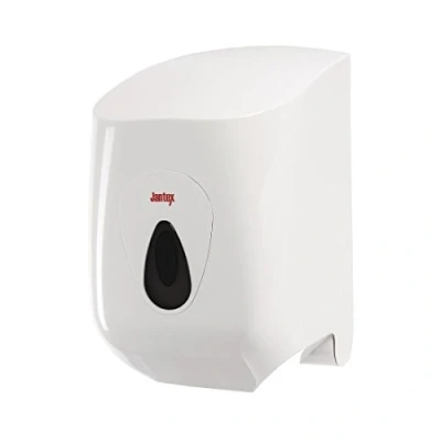 Image of Jantex Centrefeed Roll Paper Towel Blue Dispenser, White, Size: 350(H) x 230(W) 235(D)mm Fits DL921, DL920, CF970, GD834 &amp; GD833 Max Diameter: 205 mm, GD836
