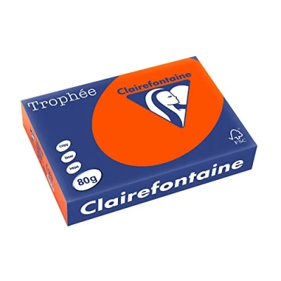 Image of Clairefontaine Trophée RAM.500F.A4 Bright Red Coloured Paper 80 g 500 Sheets A4