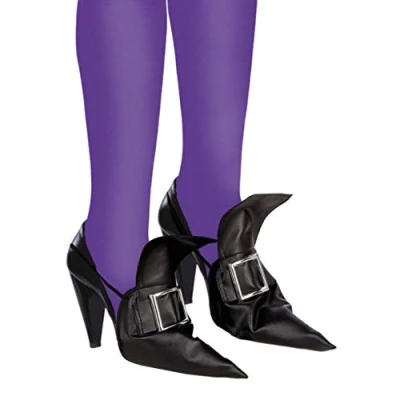 Image of Shoe Covers Witch with Silver Buckle Adult One Size