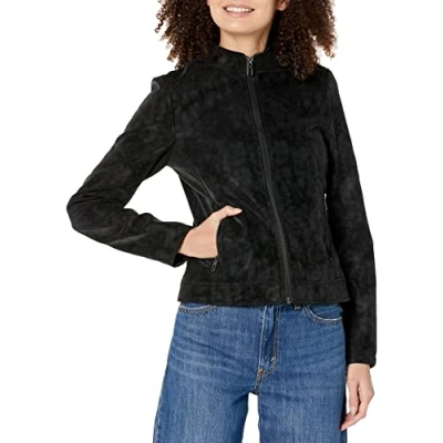 Image of Desigual CHAQ_DETROIT women&#039;s Leather jacket in Black