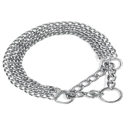 Image of Trixie Chromed Triple Row Semi Choke Chain with Strain Relief, 65 cm x 2.5 mm