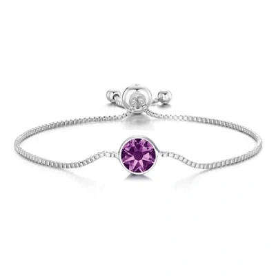 Image of Philip Jones Purple Crystal Bracelet Created with Zircondia® Crystals