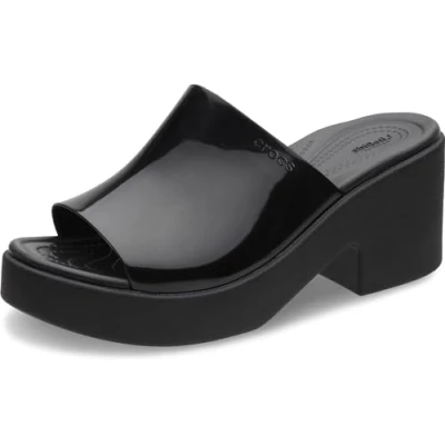 Image of Crocs Women&#039;s Brooklyn Heel Sandal, Black, 7 UK