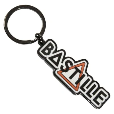 Image of Rock Off officially licensed products Bastille Orange Triangle Band Logo Keyring Keychain One Size