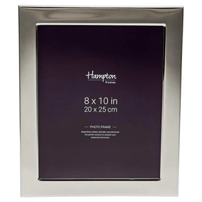 Image of Hampton Frames WOBURN 8x10 (20x25cm) Silver Picture Photo Frame Glass WA7480