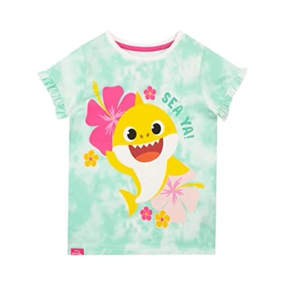 Image of Pinkfong Girls T Shirt Baby Shark Blue 12 18 Months