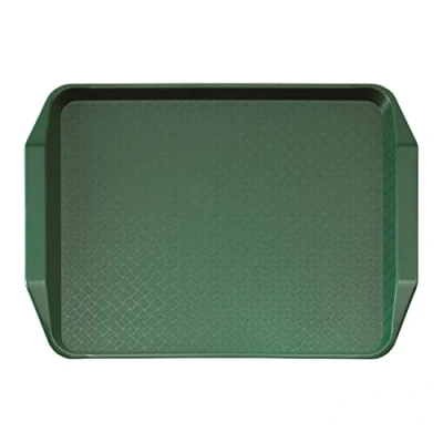 Image of Cambro Polypropylene Handled Fast Food Tray Green 430mm