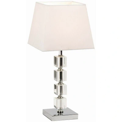 Image of Murford Table Lamp Clear Acrylic, White Tc Fabric, E14