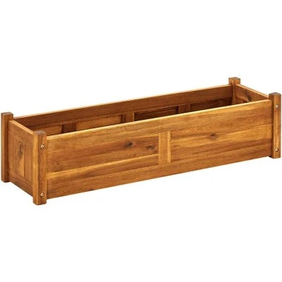 Image of vidaXL Garden Raised Bed Acacia Wood 100x30x25 cm