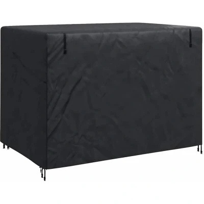Image of vidaXL Outdoor Swing Cover Black 220 x 150 cm 600D Oxford Fabric