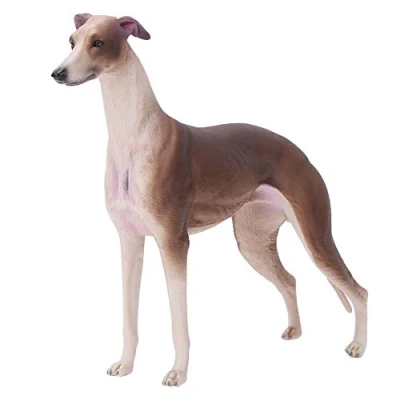 Image of Zerodis Animals Figures, High Simulation Animal Model Brown Greyhound Shape Wild Doll Educational Cognition Toy Decoration Gift for Children