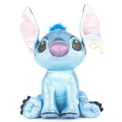 Image of Disney Stitch Glitter Ball soft toy with sounds Lilo and Blue color Height 28 cm