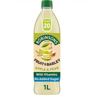 Image of Robinsons Fruit and Barley Real Squash, Low Calorie. Apple Pear, 1 Litre, 20 Servings