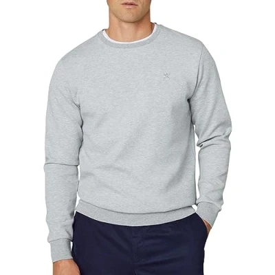 Image of Hackett London CREW Jumper, Men&#039;s, Size: Large, Light grey