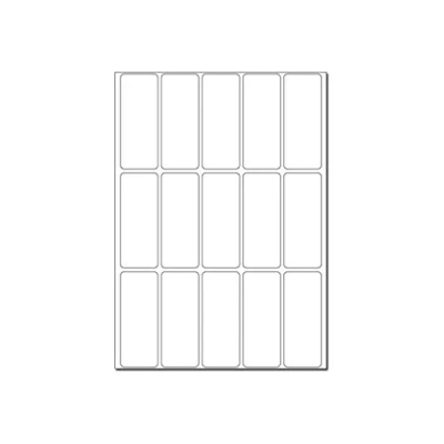 Image of HERMA Multi Purpose Labels, 15 Labels per Sheet, 32 Sheets, 20 x 50 mm, 480 Self Adhesive Small Stickers, Blank Sticky for Office Kitchen Home, White