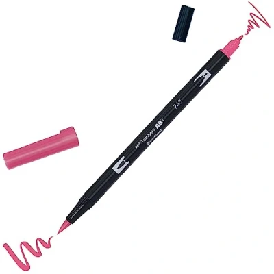 Image of Tombow ABT 743 Dual Brush Pen Hot Pink