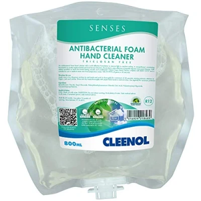 Image of Cleenol Senses Antibacterial Foam Hand Cleaner 800ml (Pack of 3)