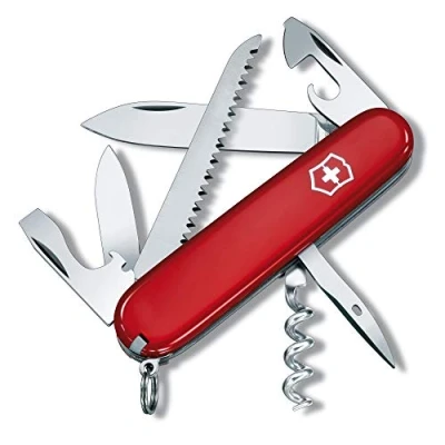 Image of Victorinox Camper Swiss Army Knife, Medium, Multi Tool, Camping 13 Functions, Blade, Bottle Opener, Red, 91 mm, 1.3613