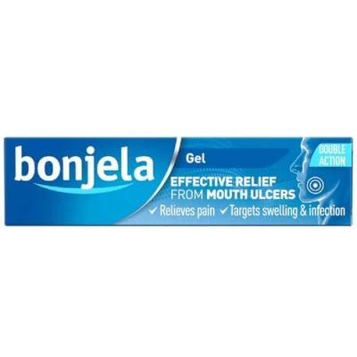 Image of Bonjela Mouth Ulcer Gel, 15g, Pain Relief Oral Treatment For Adults, Cold Sore Treatment, Dentures, Fast Acting, Targets Swelling and Infection, Sores, Medication