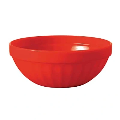 Image of Olympia Kristallon Polycarbonate Bowl Red 190ml 6.7oz 102mm 4&quot; (Box 12)