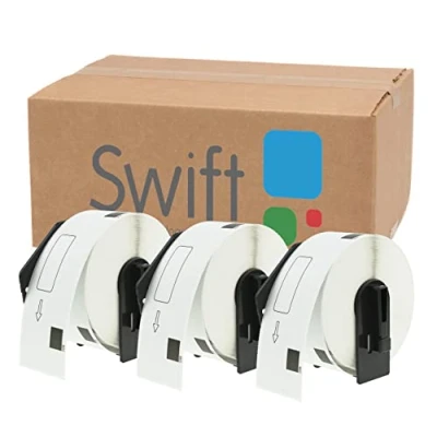 Image of 2 x Compatible DK 11208 38mm 90mm White Thermal Standard Address Labels with Brother QL 1100 1060N 500 570 580 700 710W 800 810W 820NWB Printers