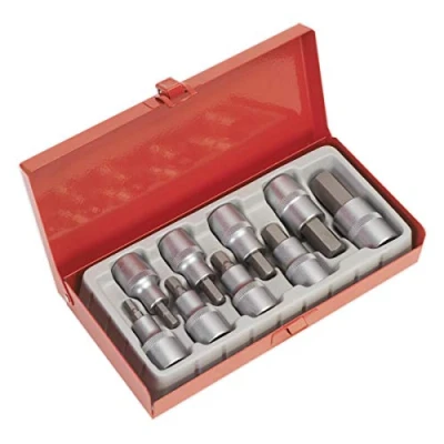 Image of Sealey Premier Hex Socket Bit Set 9pc 1/2&quot;Sq Drive