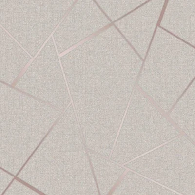 Image of Fine Décor FD42282 Quartz Fractal Wallpaper, Rose Gold (Color May Vary)