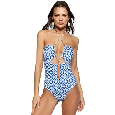 Image of Trendyol FeMan Animal Print Knit Swimsuit