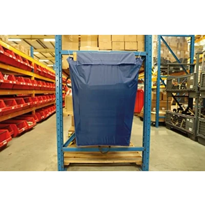 Image of Warehouse Waste Recycling Racking Sack, BLANK, Industrial Grade, Integrated Top Flap With Velcro Fastening, Multiple Fixing Options, Double Stitched Strength, 160 Litre Capacity