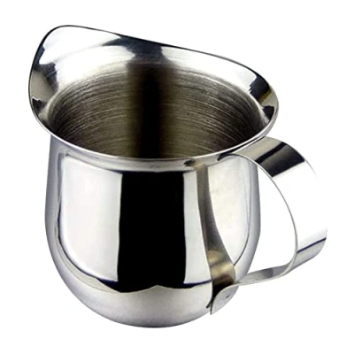 Image of ANCLLO 14oz/400ml Stainless Steel Creamer Frothing Pitcher,Espresso Coffee Milk Steaming Pitcher Cups,Pouring Jug for Latte Cappuccino Cup