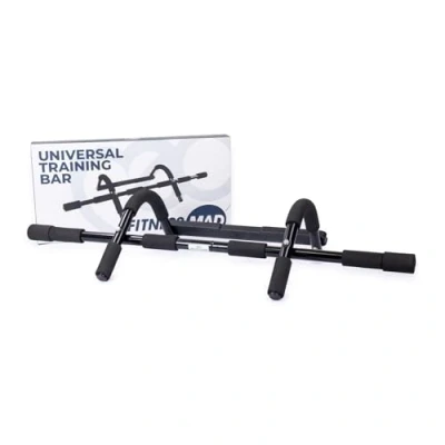 Image of Fitness Mad Pull Up Bar for Doorway, Adjustable Multi Grip Universal Chin Ups, Sit Press Home Workout, Body Weight