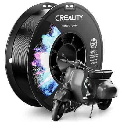 Image of CREALITY PETG Filament 1.75mm 3D Printer Filament, 1kg (2.2lb) Neatly Wound Spool, Dimensional Accuracy ±0.03mm, 2024 Latest Batch, Fit for Ender, Bambu Lab, Anycubic,ELEGOO FDM Printers, Black