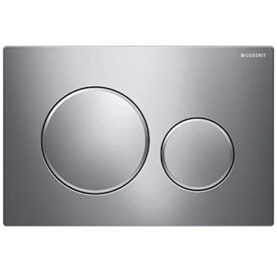 Image of Geberit Sigma 20 Actuator Plate Pack of 1 Matte Chrome/Gloss Chrome Plated, 115.882.KN.1