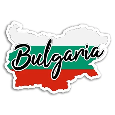 Image of 2 x 10cm Bulgaria Flag Map Vinyl Stickers Travel Sticker Laptop Luggage #17085 (10cm Wide)