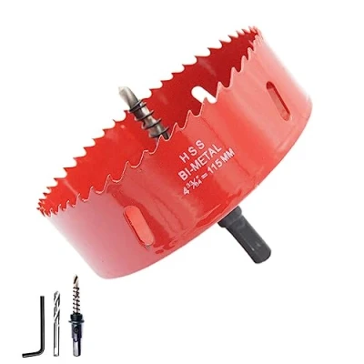 Image of 115mm Hole Saw LAIWEI Cutter,For Drilling Wood, Aluminum Profiles,PVC and Other Materials(4 1/2&quot;(115mm))…