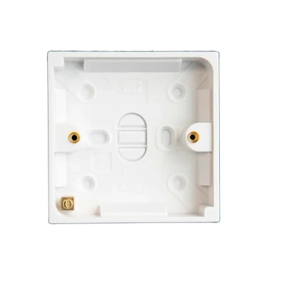 Image of Dencon Single Gang Box (inside 16mm, Outside 19mm) with Earth Skin Packed