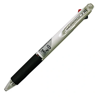 Image of Uni Ballpoint Pen Jetstream 3 Color Ink 0.5mm, Black/Red/Blue/White (SXE340005.1)