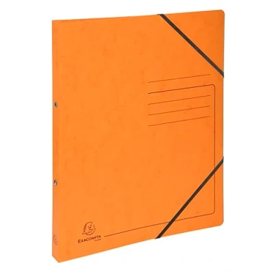 Image of Exacompta Ref 542554E Mottled Pressboard Ring Binder 320 x 250mm in Size, Suitable for A4 Documents, 2 15mm O Rings, 20mm Spine Orange (Pack of 10)