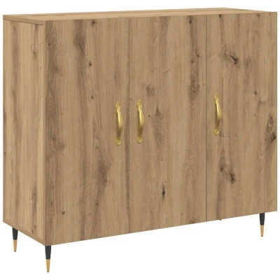 Image of Sideboard with Storage Door Brown 90 x 34 80 cm Engineered wood Vidaxl