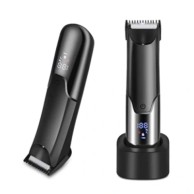 Image of Balls Trimmer Men, XinBarber Body Groomer Electric Groin Hair Trimmer,Body Shavers for Men,Pubic Razor Waterproof Wet/Dry Clippers,LED Light,for Armpit Chest Legs