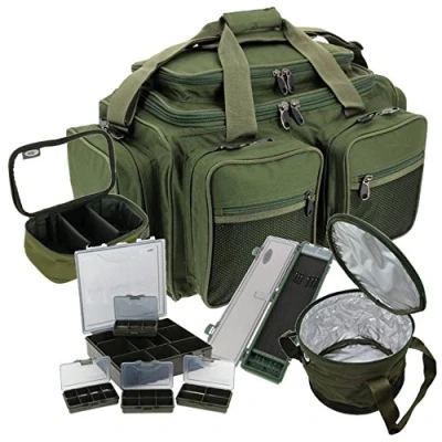 Image of NGT CARP FISHING TACKLE BAG RIG WALLET LEAD BOX CARRYALL HOLDALL XPR LUGGAGE SET