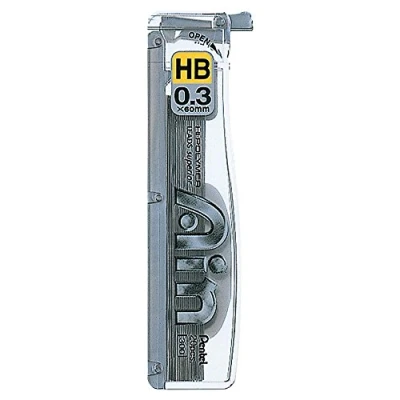 Image of Pentel hi polymer AIN pencil lead 0.3 mm HB tube of 15 refill leads