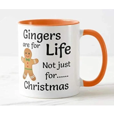 Image of Gingers are for Life Not Just Christmas Funny Novelty Gift Mug (Orange)