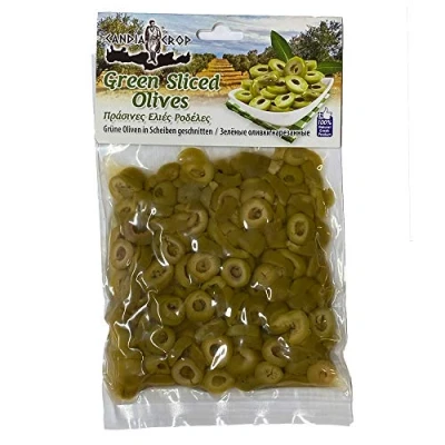 Image of Candia Crop Greek Green Sliced Olives, Pack of 5 x 200g (Total: 1 kg)